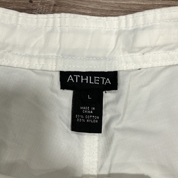 ATHLETA White Bermuda Shorts Size Large Inseam 9" - Picture 2 of 8